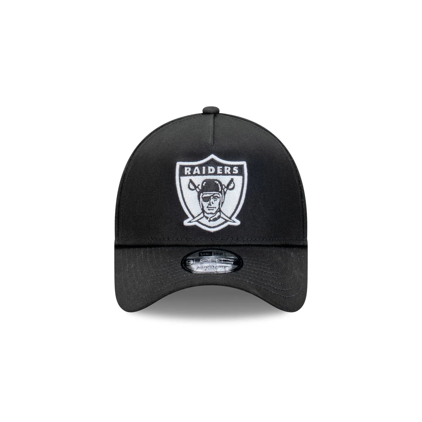 Las Vegas Raiders Hat - Classic Black 9Forty A-Frame NFL Snapback Cap - New Era